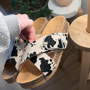 Cowprint Sandal